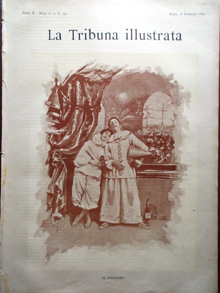 La Tribuna Illustrata 8 Febbraio 1891 Ermete Novelli Carnevale Romano …