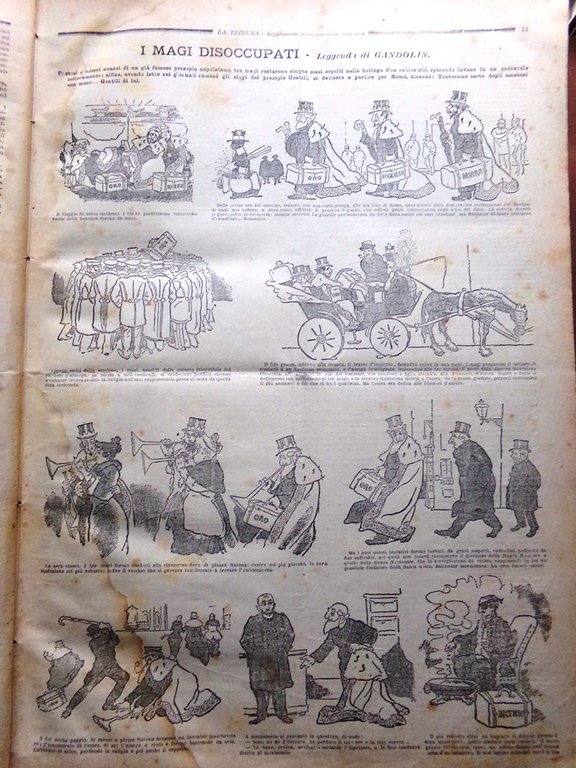 La Tribuna Illustrata 8 Gennaio 1893 Assassinio di Pisa Pasteur …
