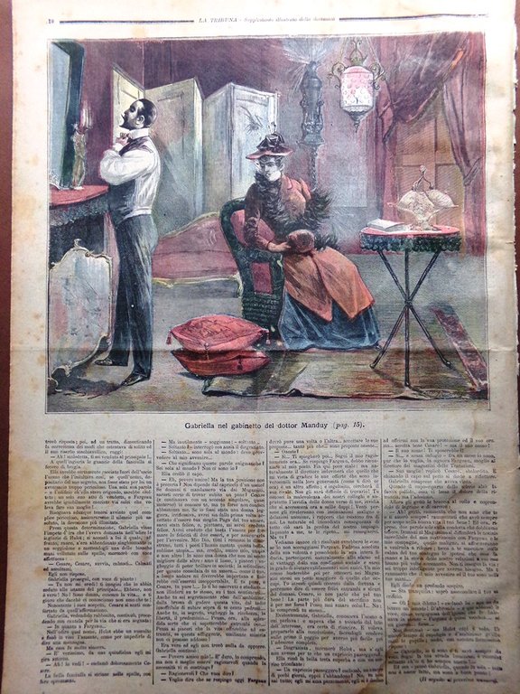 La Tribuna Illustrata 8 Gennaio 1893 Assassinio di Pisa Pasteur …