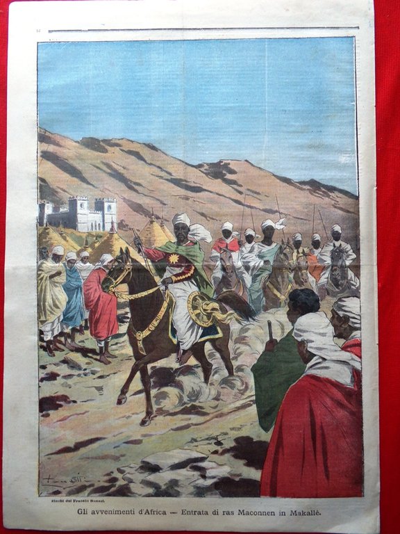 La Tribuna Illustrata 8 Gennaio 1899 Ras Makonnen Rada Milo …