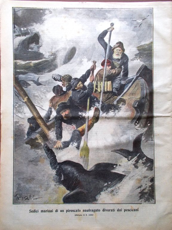 La Tribuna Illustrata 8 Gennaio 1911 Vittime Aviazione Pattino Oro …