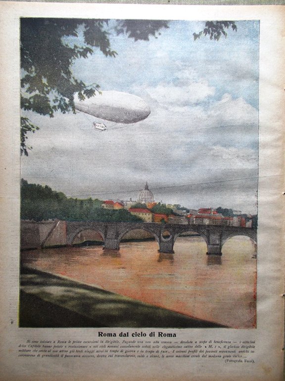 La Tribuna Illustrata 8 Giugno 1919 Russia Roma Dirigibile Football …