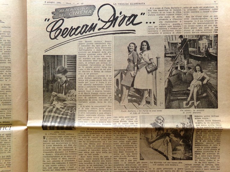 La Tribuna Illustrata 8 Giugno 1941 WW2 Giulia Grisi Territori …