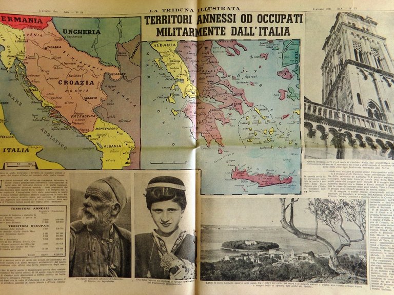 La Tribuna Illustrata 8 Giugno 1941 WW2 Giulia Grisi Territori …