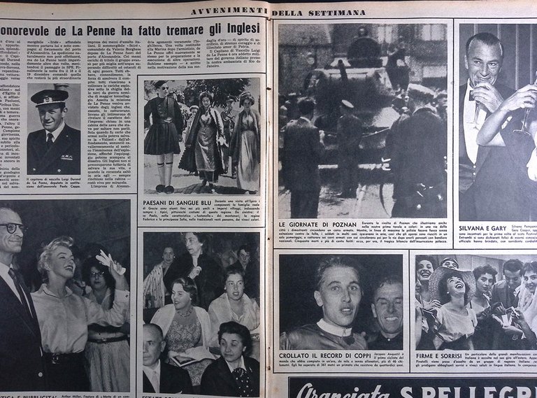 La Tribuna Illustrata 8 Luglio 1956 Apparizione di Urbania Piccard …