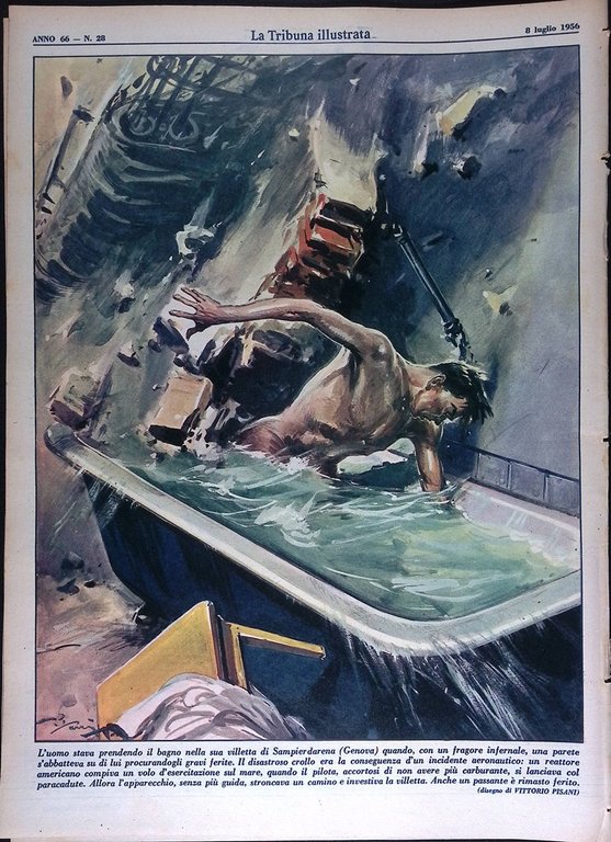 La Tribuna Illustrata 8 Luglio 1956 Apparizione di Urbania Piccard …