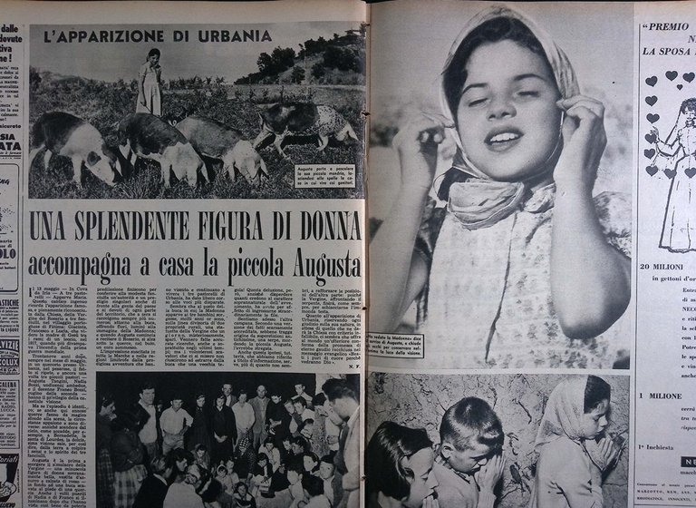 La Tribuna Illustrata 8 Luglio 1956 Apparizione di Urbania Piccard …
