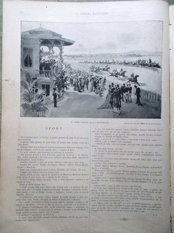 La Tribuna Illustrata 8 Maggio 1892 Ferrovia Campiglia Piombino Gallina …