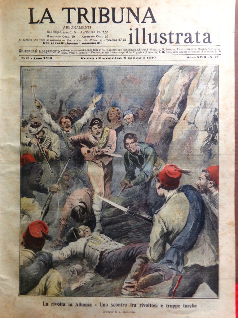 La Tribuna Illustrata 8 Maggio 1910 Morte di Mark Twain …