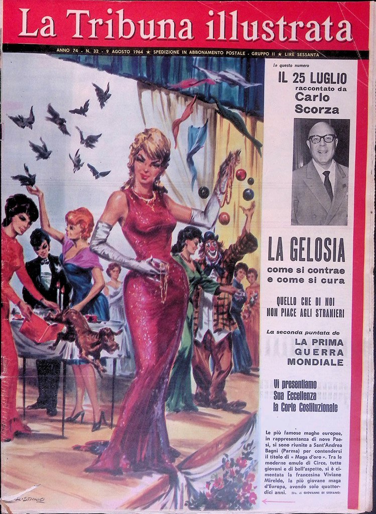 La Tribuna Illustrata 9 Agosto 1964 Mireldo Scorza Marciano Kennedy …
