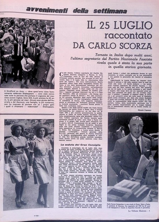 La Tribuna Illustrata 9 Agosto 1964 Mireldo Scorza Marciano Kennedy …