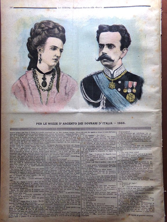 La Tribuna Illustrata 9 Aprile 1893 Nozze d'Argento dei Sovrani …