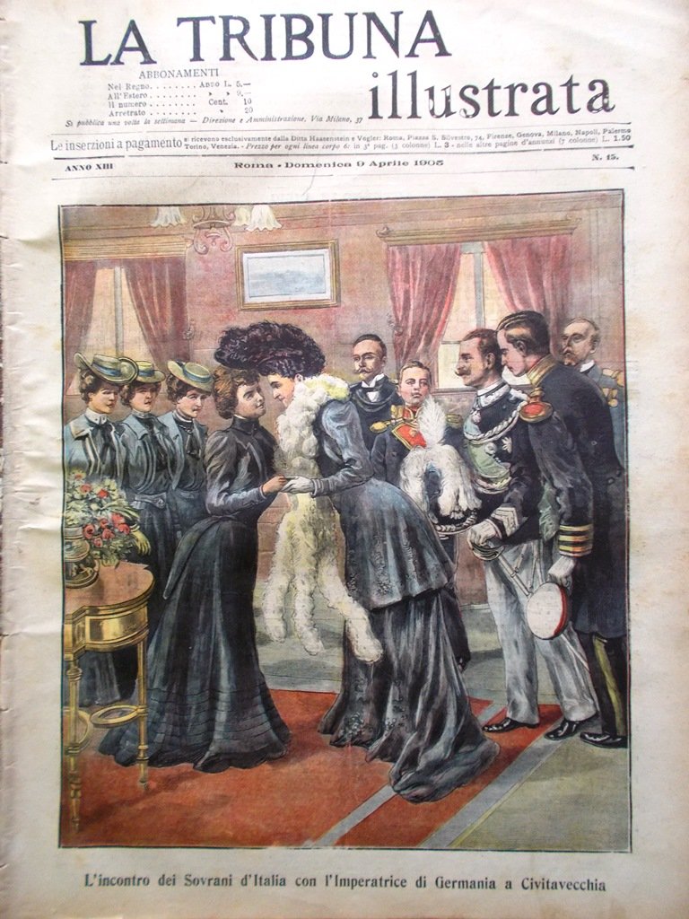 La Tribuna Illustrata 9 Aprile 1905 Dinamite Naufragio Sully Lourdes …