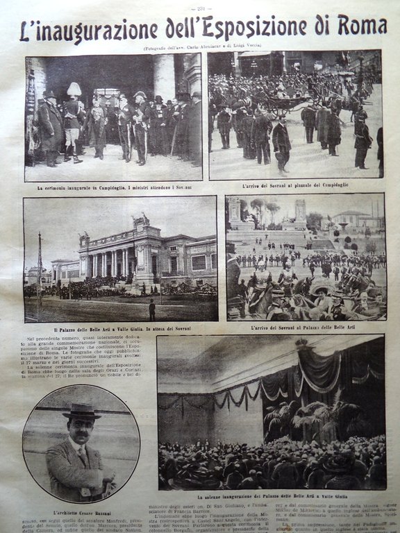 La Tribuna Illustrata 9 Aprile 1911 Ariccia Lötschberg Benelli Esposizione …