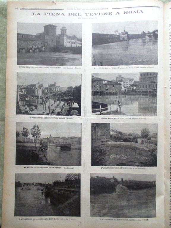 La Tribuna Illustrata 9 Dicembre 1900 Inondazione Roma Piena del …