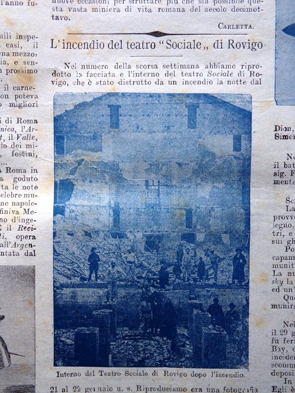 La Tribuna Illustrata 9 Febbraio 1902 Santos Dumont Teatro Rovigo …