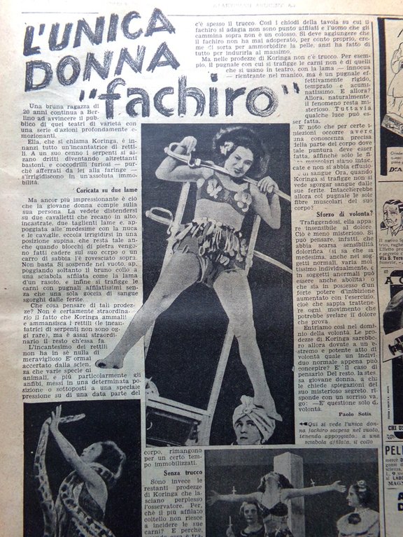 La Tribuna Illustrata 9 Gennaio 1938 Lucrezia Borgia Donna Fachiro …