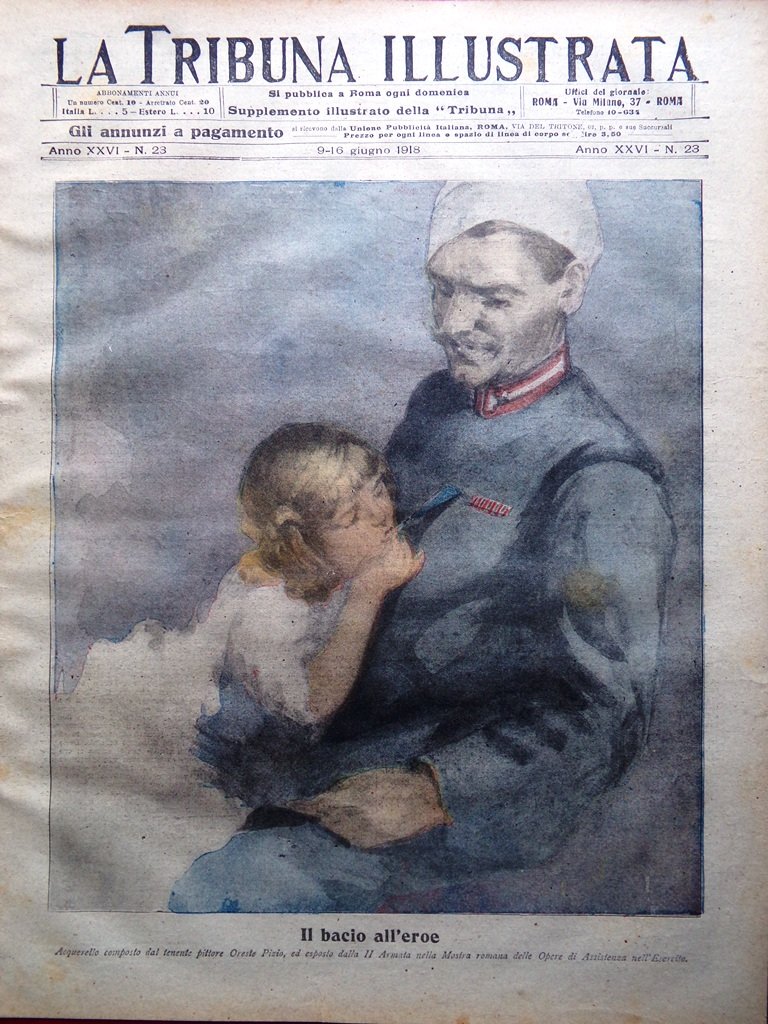 La Tribuna Illustrata 9 Giugno 1918 WW1 Quadro Pizio Cecoslovacchi … | Immagine principale