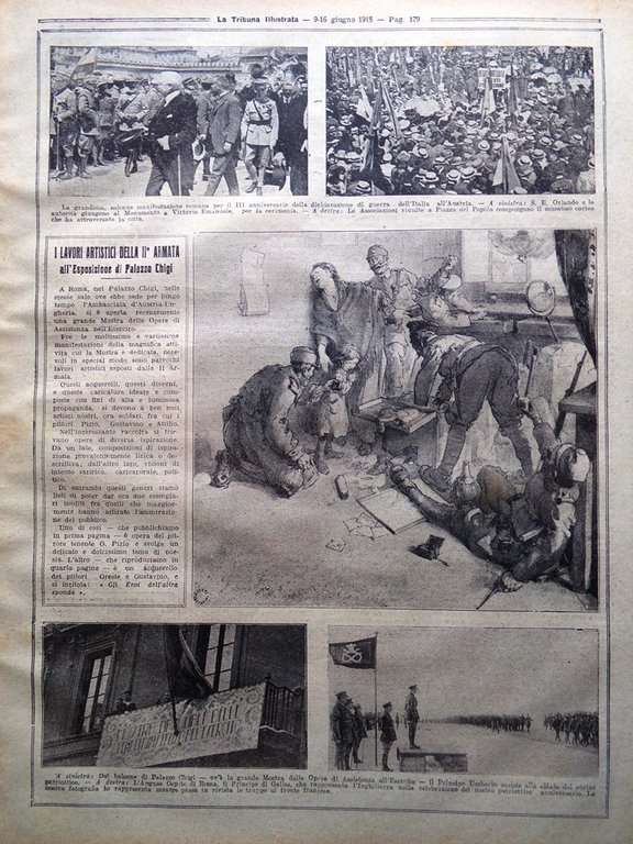 La Tribuna Illustrata 9 Giugno 1918 WW1 Quadro Pizio Cecoslovacchi … | Immagine Gallery 2