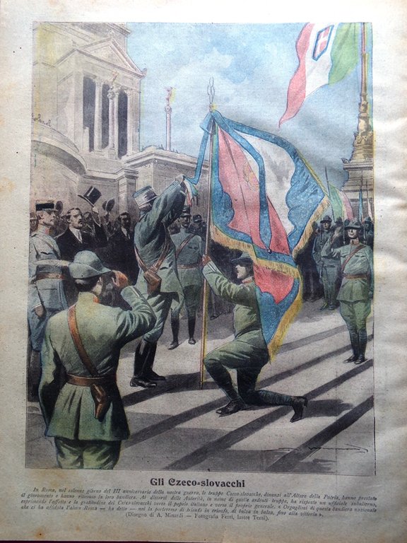 La Tribuna Illustrata 9 Giugno 1918 WW1 Quadro Pizio Cecoslovacchi … | Immagine Gallery 3