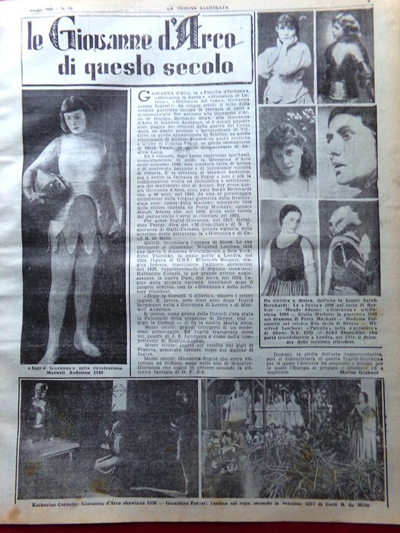 La Tribuna Illustrata 9 Maggio 1948 Tito Pauker Bartali Durbin … | Immagine Gallery 2