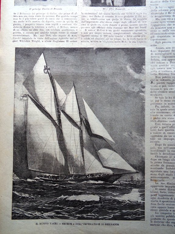 La Tribuna Illustrata 9 Marzo 1902 Centenario Hugo Girolamo Giusso …