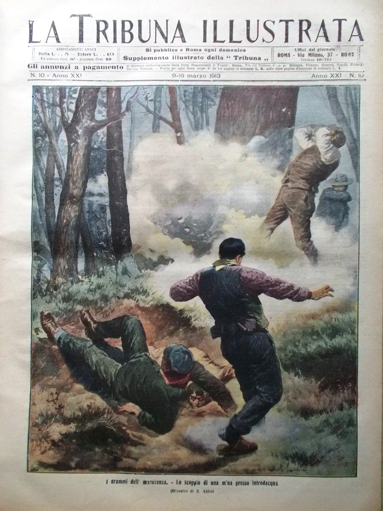 La Tribuna Illustrata 9 Marzo 1913 Madero Monaci Devonshire Ovindoli …