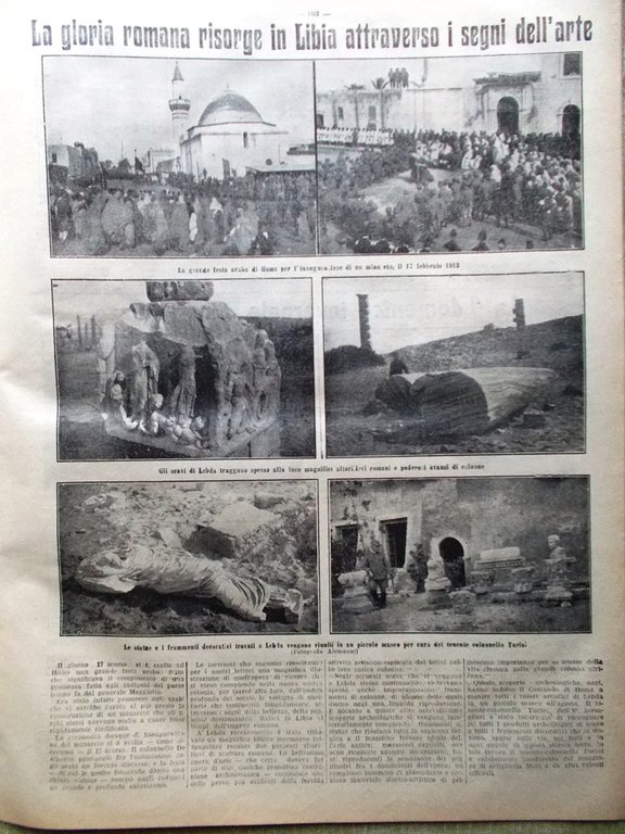 La Tribuna Illustrata 9 Marzo 1913 Madero Monaci Devonshire Ovindoli …