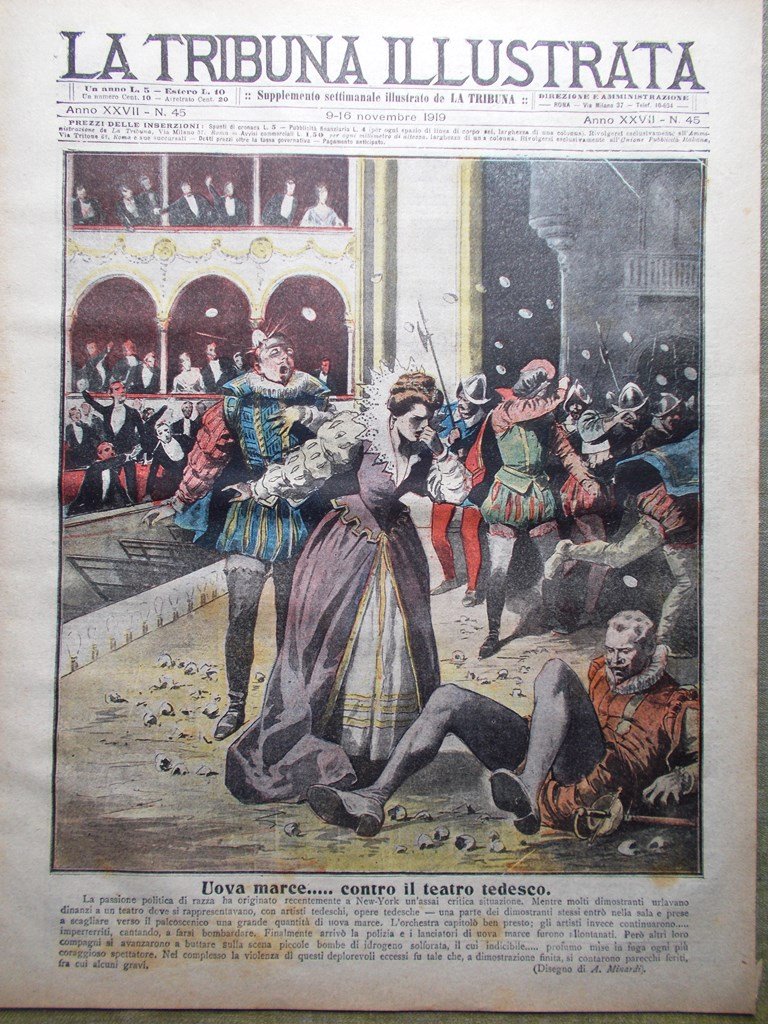La Tribuna Illustrata 9 Novembre 1919 Elezioni Tedeschi Campidoglio Caro …