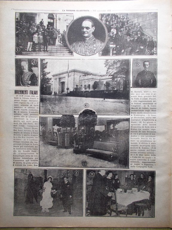 La Tribuna Illustrata 9 Novembre 1919 Elezioni Tedeschi Campidoglio Caro …