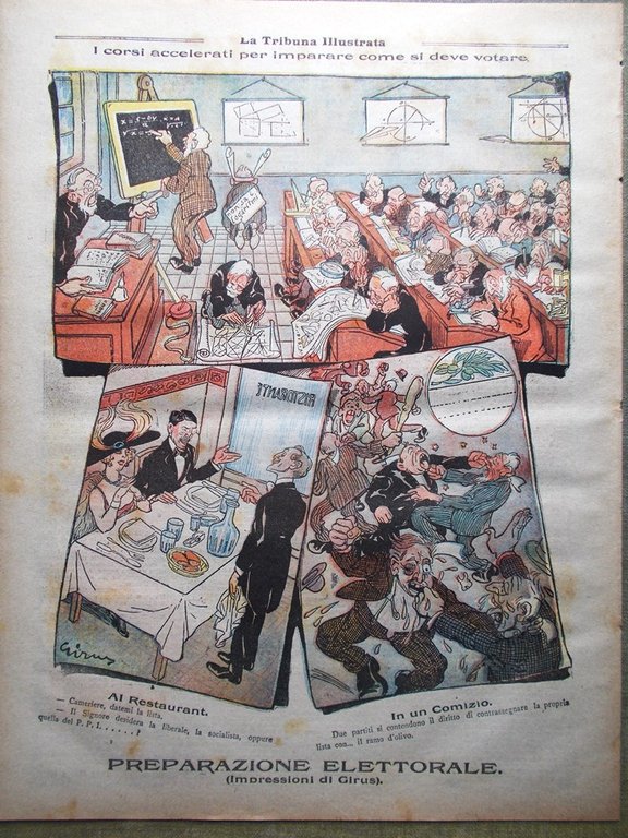 La Tribuna Illustrata 9 Novembre 1919 Elezioni Tedeschi Campidoglio Caro …