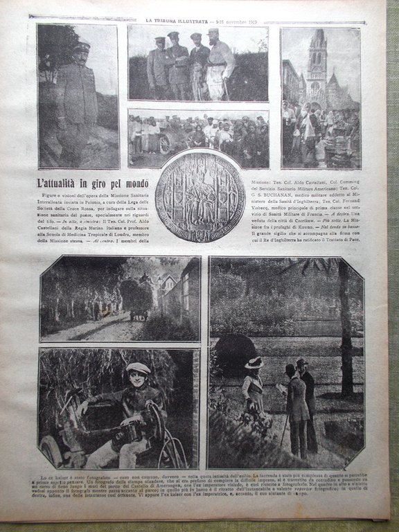 La Tribuna Illustrata 9 Novembre 1919 Elezioni Tedeschi Campidoglio Caro …