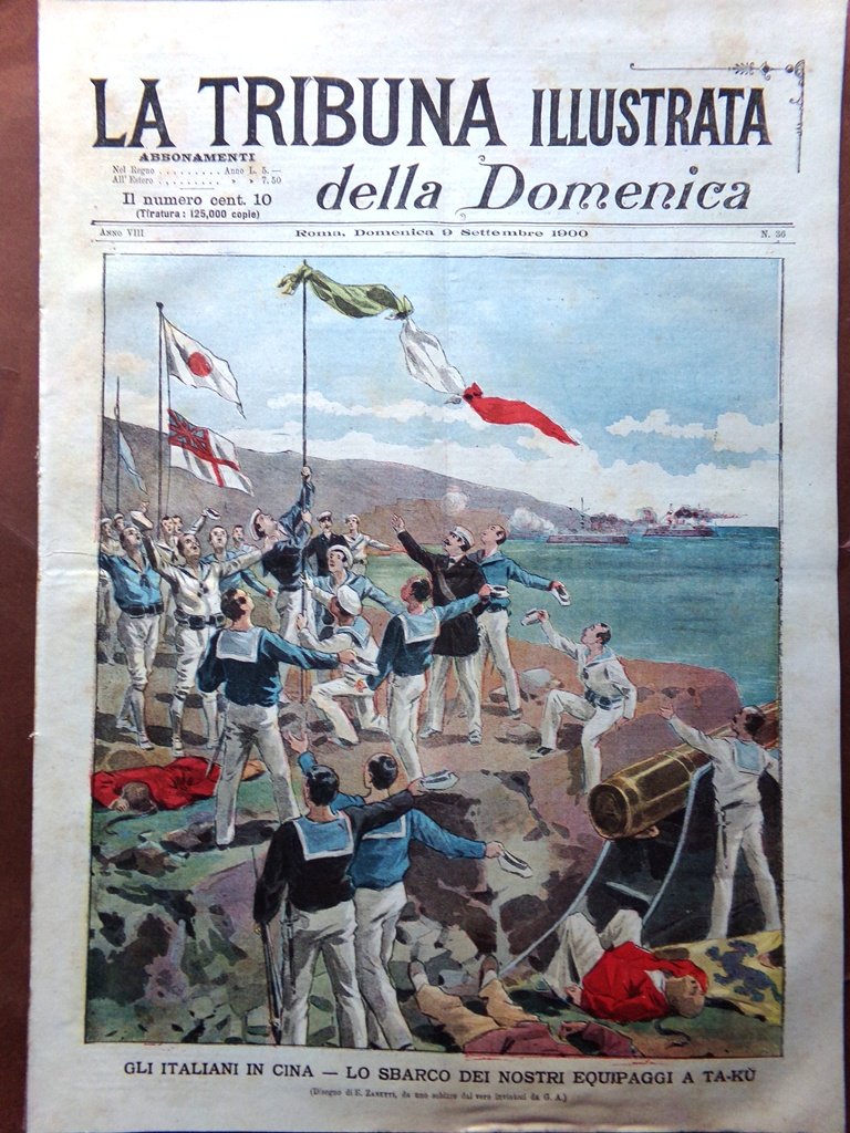 La Tribuna Illustrata 9 Settembre 1900 Cina Pallone Vincennes Anello …
