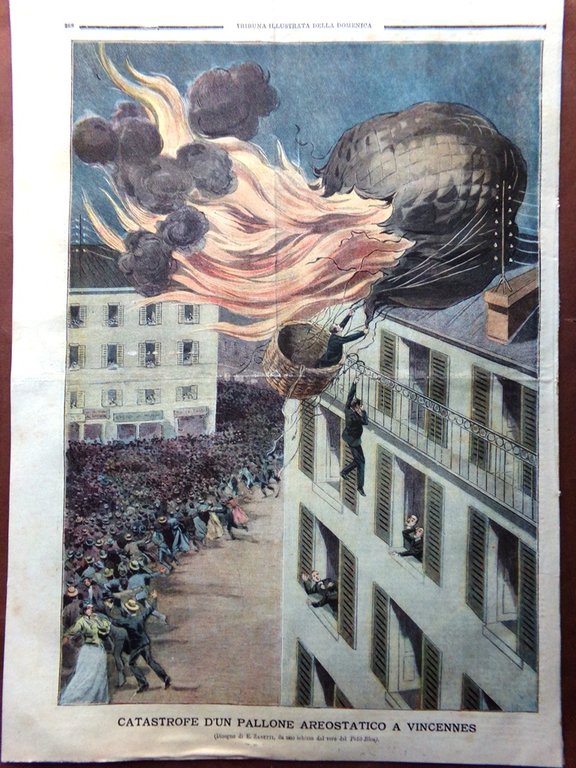 La Tribuna Illustrata 9 Settembre 1900 Cina Pallone Vincennes Anello …
