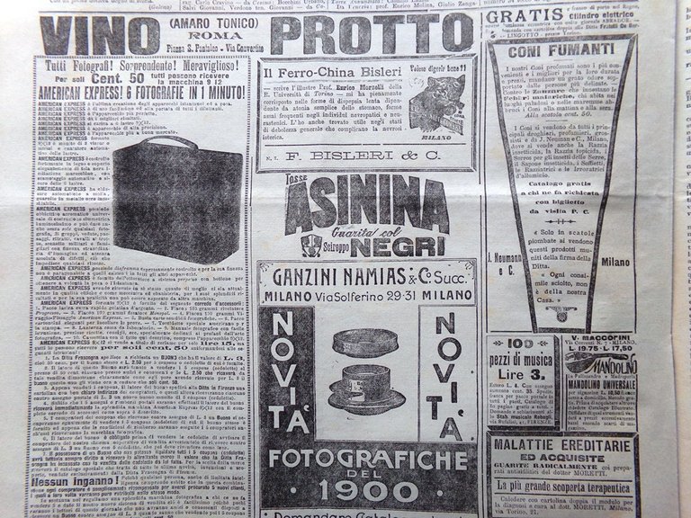 La Tribuna Illustrata 9 Settembre 1900 Cina Pallone Vincennes Anello …