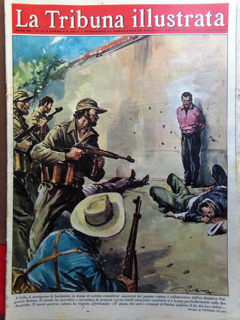 La Tribuna Italia Illustrata 1 Febbraio 1959 Cuba Sanremo Truffe …