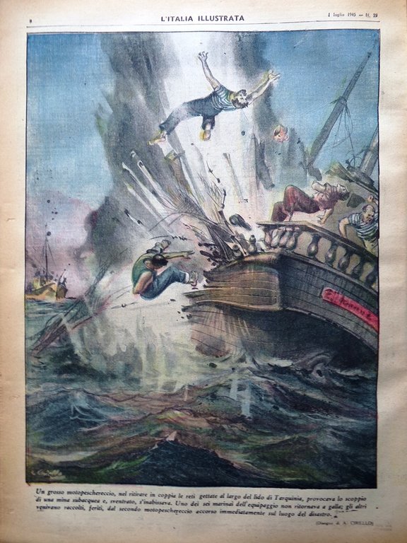 La Tribuna Italia Illustrata 1 Luglio 1945 WW2 Mercato Nero …
