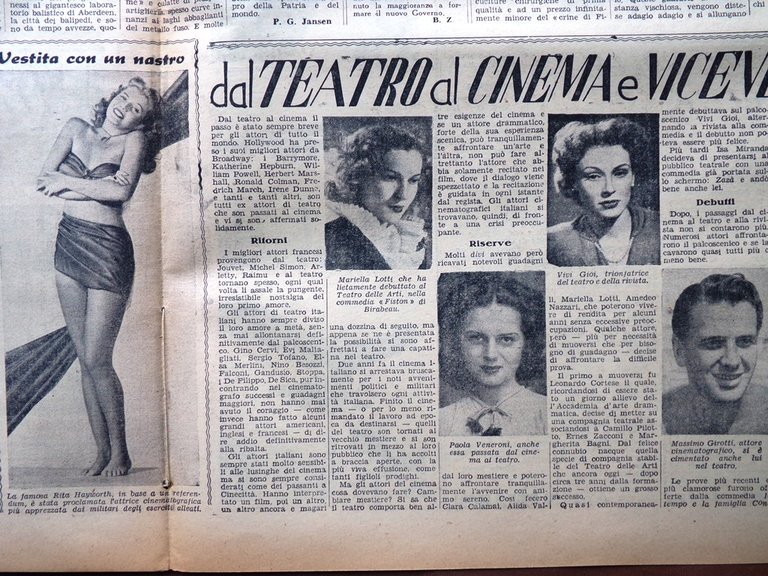 La Tribuna Italia Illustrata 1 Luglio 1945 WW2 Mercato Nero …