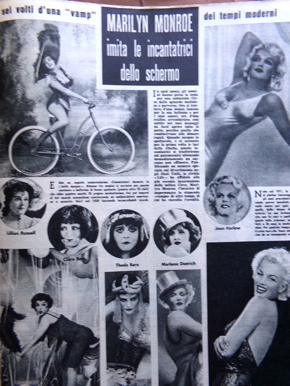 La Tribuna Italia Illustrata 1 Marzo 1959 Marilyn Film sul …