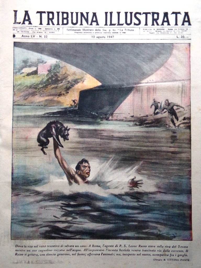 La Tribuna Italia Illustrata 10 Agosto 1947 Guerra Indonesia Coppi …