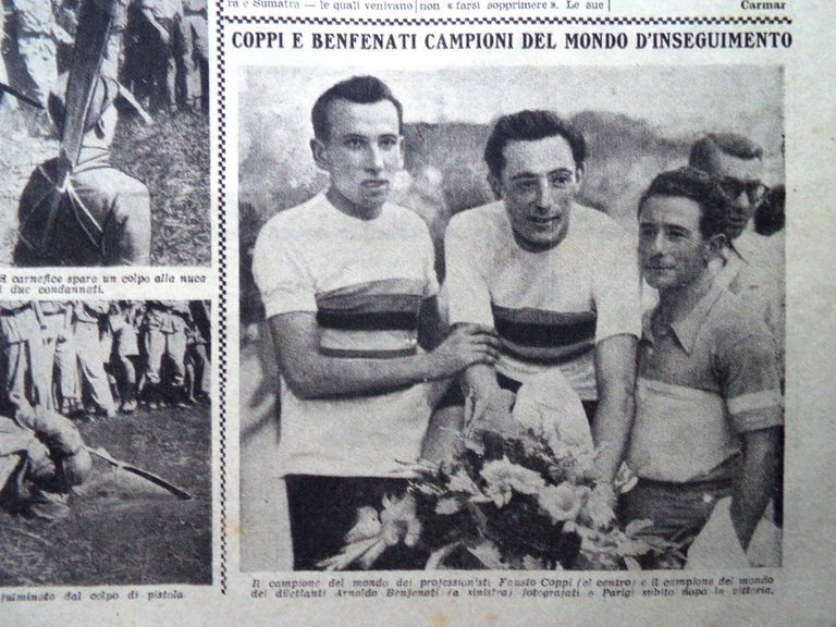 La Tribuna Italia Illustrata 10 Agosto 1947 Guerra Indonesia Coppi …