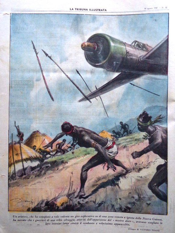 La Tribuna Italia Illustrata 10 Agosto 1947 Guerra Indonesia Coppi …