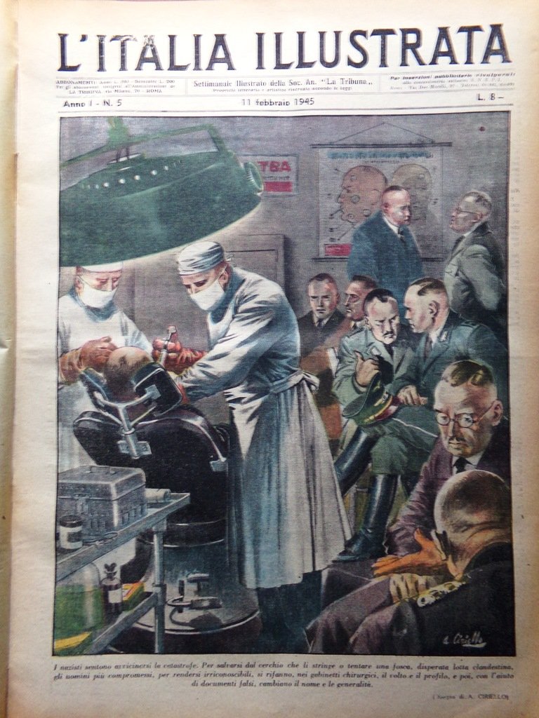La Tribuna Italia Illustrata 11 Febbraio 1945 WW2 Nazisti Pio …