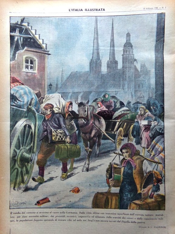 La Tribuna Italia Illustrata 11 Febbraio 1945 WW2 Nazisti Pio …