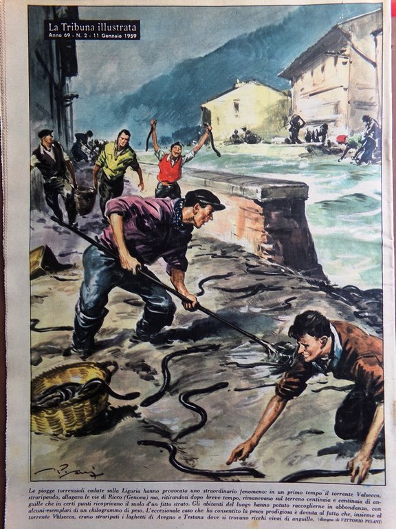 La Tribuna Italia Illustrata 11 Gennaio 1959 Attrici Giapponesi Fiumi …