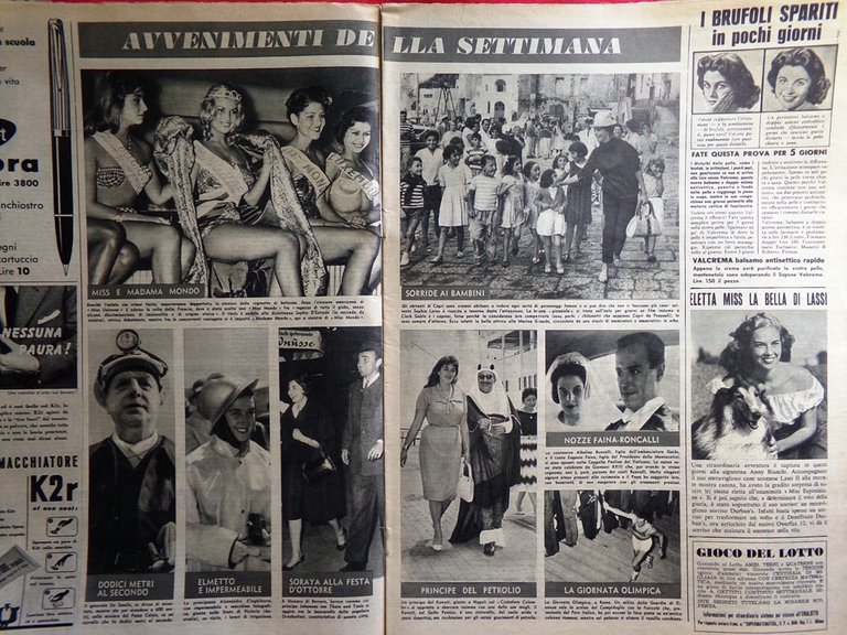 La Tribuna Italia Illustrata 11 Ottobre 1959 Stregoneria Gable Scuola …