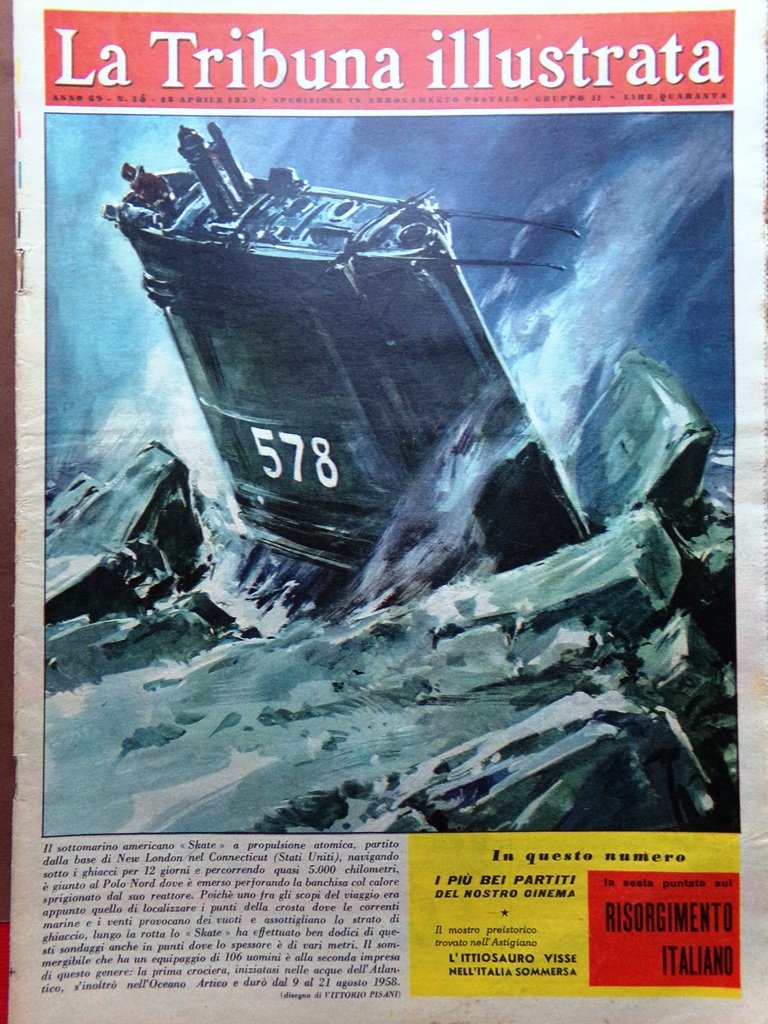 La Tribuna Italia Illustrata 12 Aprile 1959 Neil Moss Firmani …