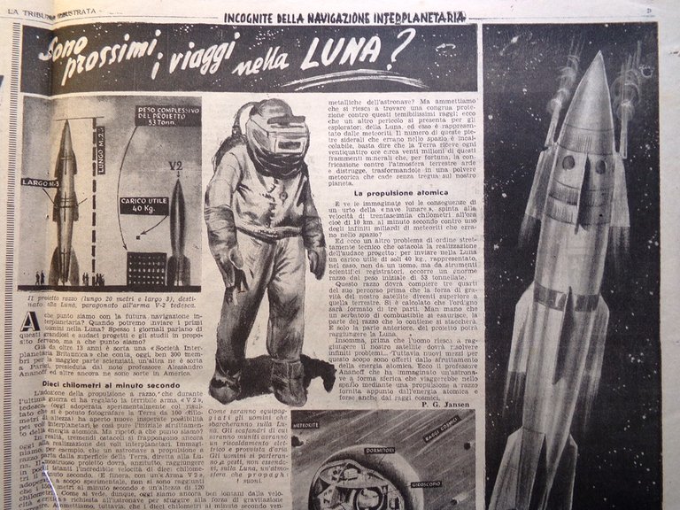 La Tribuna Italia Illustrata 12 Gennaio 1947 Giappone Viaggi Luna …