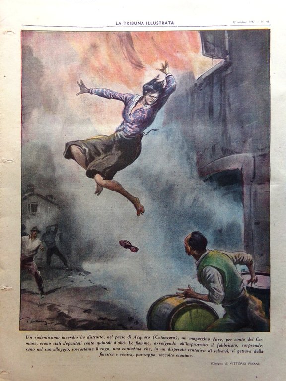La Tribuna Italia Illustrata 12 Ottobre 1947 Pastorale Carcerato Acquaro …