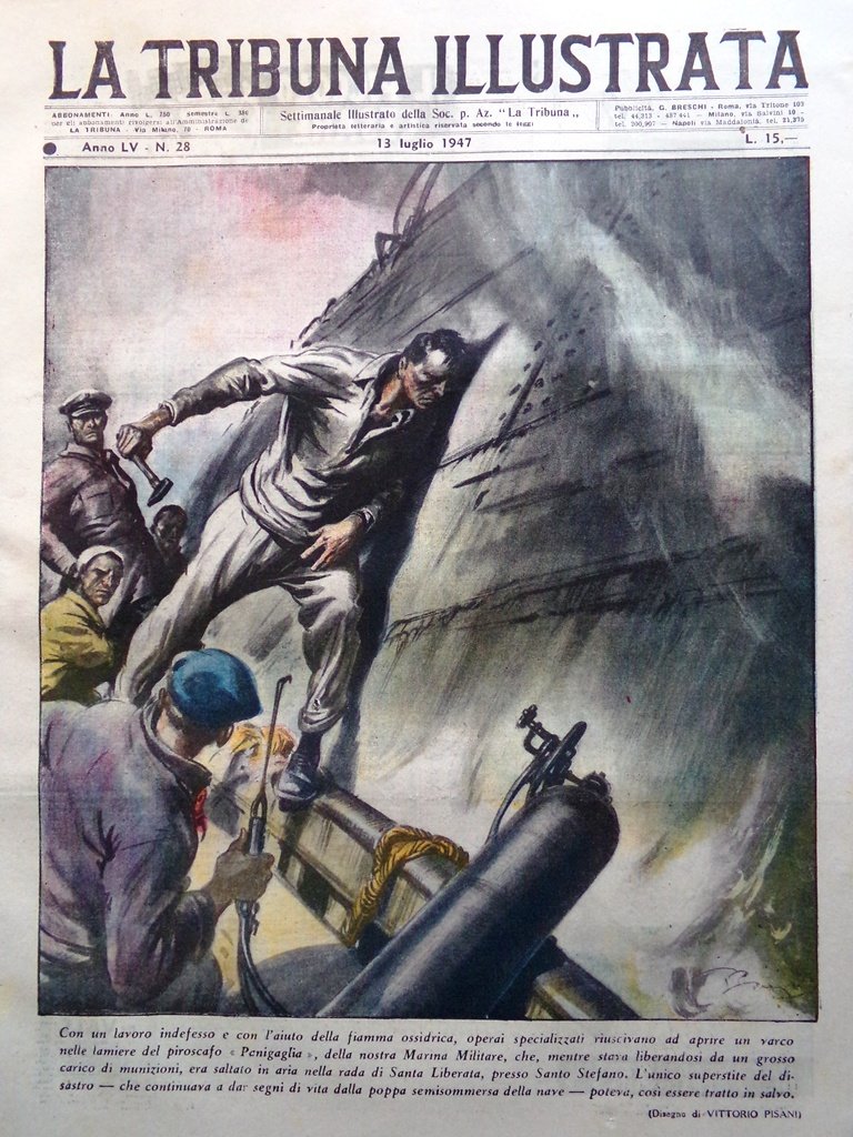 La Tribuna Italia Illustrata 13 Luglio 1947 Panigaglia Sinatra Menjou …